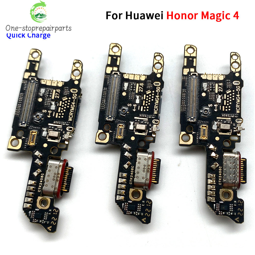 10Pcs, USB Charging Port Dock Charger Plug Connector Board Flex Cable For Huawei Honor 60 70 80 90 Pro Se Magic 4 5 6 Pro Lite Huawei phone repair parts