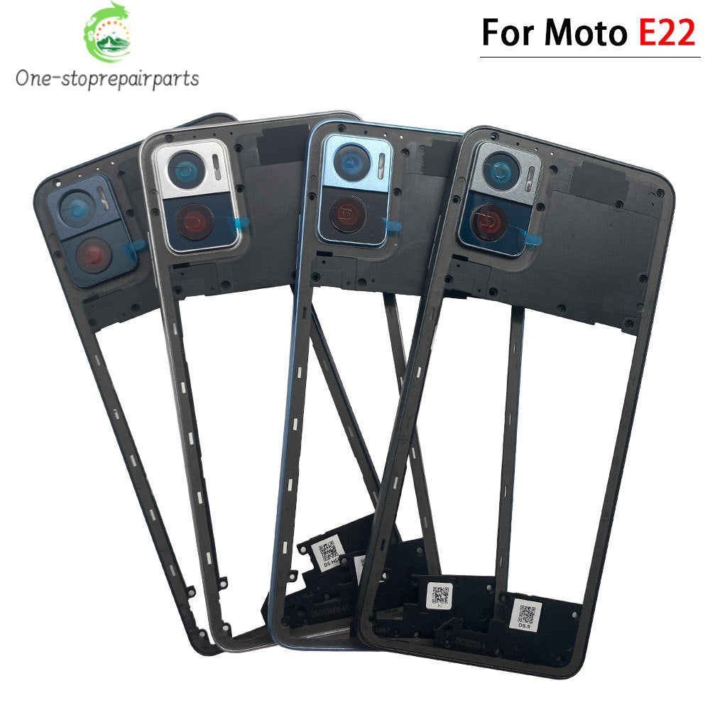 New Middle Frame Cover For Motorola For Motorola Moto E22 E32 E13 E22i Edge 20 Lite Middle Housing with Lens Frame Parts Motorola phone repair parts