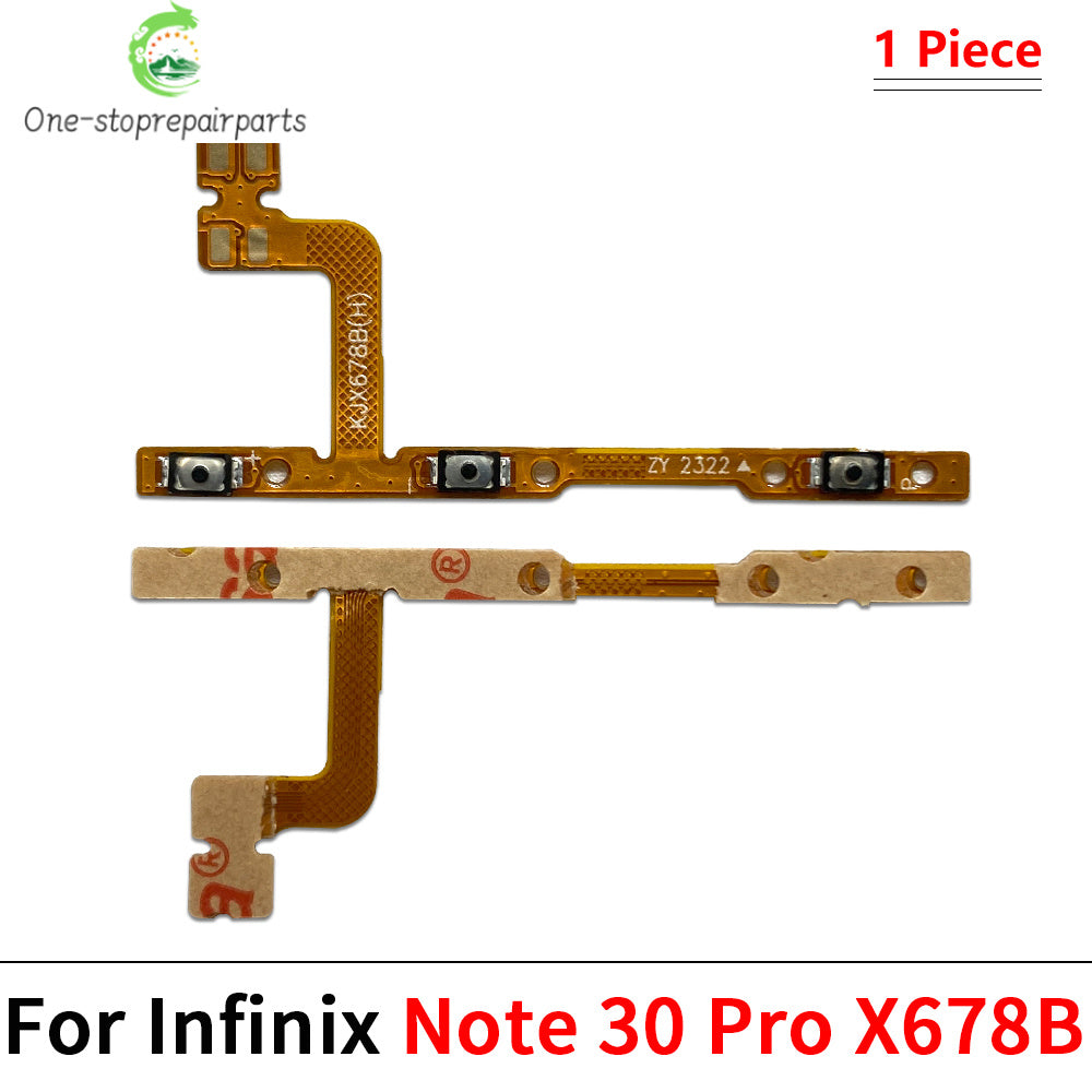 Power Switch On/Off Button Volume Key Button Flex Cable For infinix Note 10 11 12 30 30i 40 Pro VIP 4G 5G X693 X695 X663  infinix phone repair parts