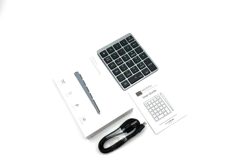 Aluminum alloy 28-key numeric keypad mini portable bluetooth numeric keypad charging bluetooth phablet keypad