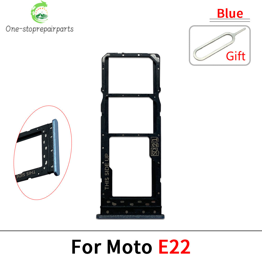 10Pcs, SIM Card Tray Slot Holder Adapter Accessories For Motorola Moto E13 E32 E22 E22i Motorola phone repair parts