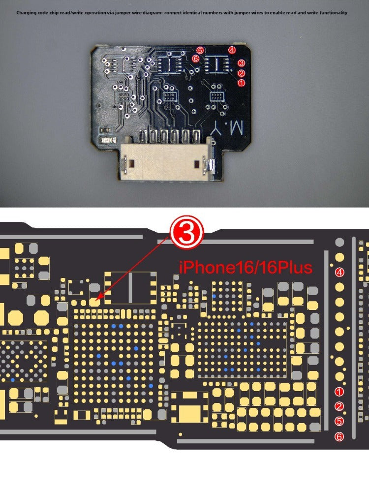 Free chip reader Charging chip IC reading and writing tools iPhone chip reader chip writer 15/16 series Phone Repair tools