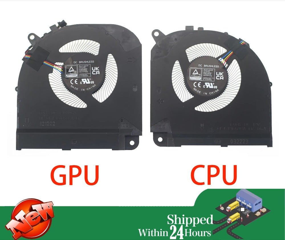 Laptop CPU GPU Cooling Fan DC12V 0.6A 4-Pin for Gigabyte Aorus 15 BSF 9MF X5LF RTX 4070 Gigabyte laptop repair parts