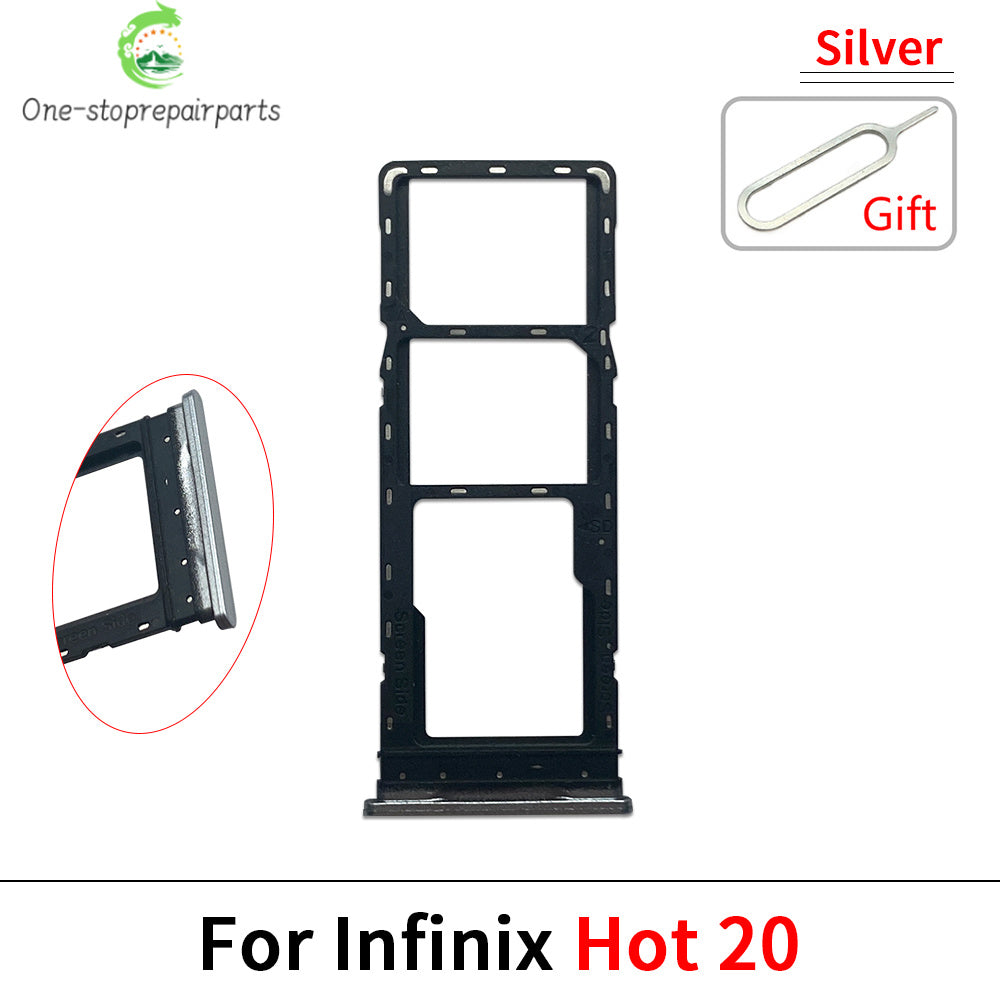 Micro Nano SIM Card Holder Tray Slot Holder Adapter Socket For infinix Hot 8 9 10 10i 11 20 20i 30 30i 40 Pro Lite Play 4G 5G  infinix phone repair parts