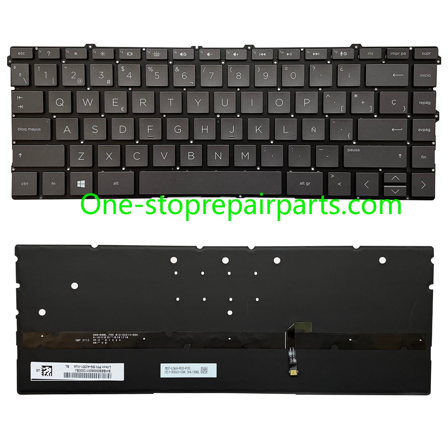 Upper Keyoard  for HP Spectre X360 13-AW TPN-Q225 UK/SP/RU/LA US