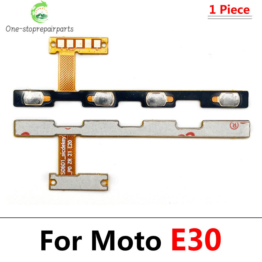 Power On Off Button Volume Side Key Flex Cable For Motorola Moto E13 E22 E32 E5 E6 E6s E7 Plus Power Play Go E20 E30 E40 Motorola phone repair parts