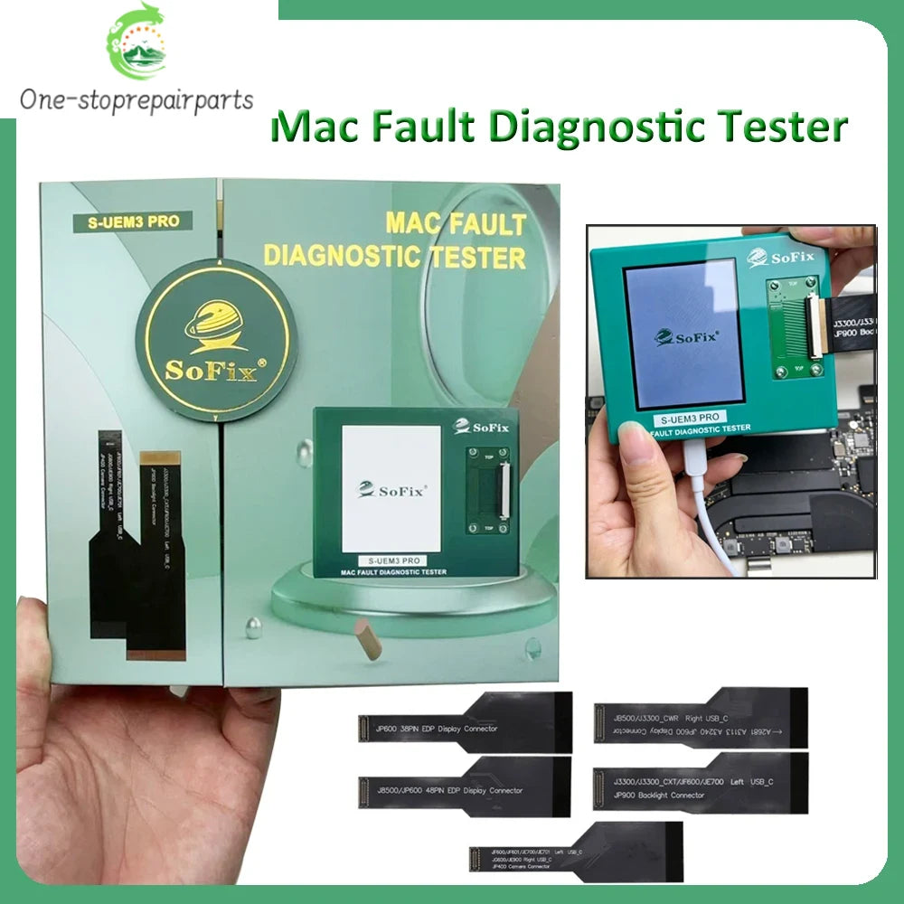 Upgraded Sofix S-UEM3 PRO USBC EDP Connector Logic Board Motherboard Fault Diagnostic Tester For MacBook 2016-2025 Repair Professional Repair Tools