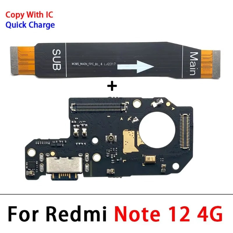 New USB Charger Charging Board Dock Port Connector Main Flex Cable For Xiaomi Redmi Note 10 10s 11 11s 12 12s 13 Pro Plus 4G 5G Xiaomi  Xiao mi phone repair parts