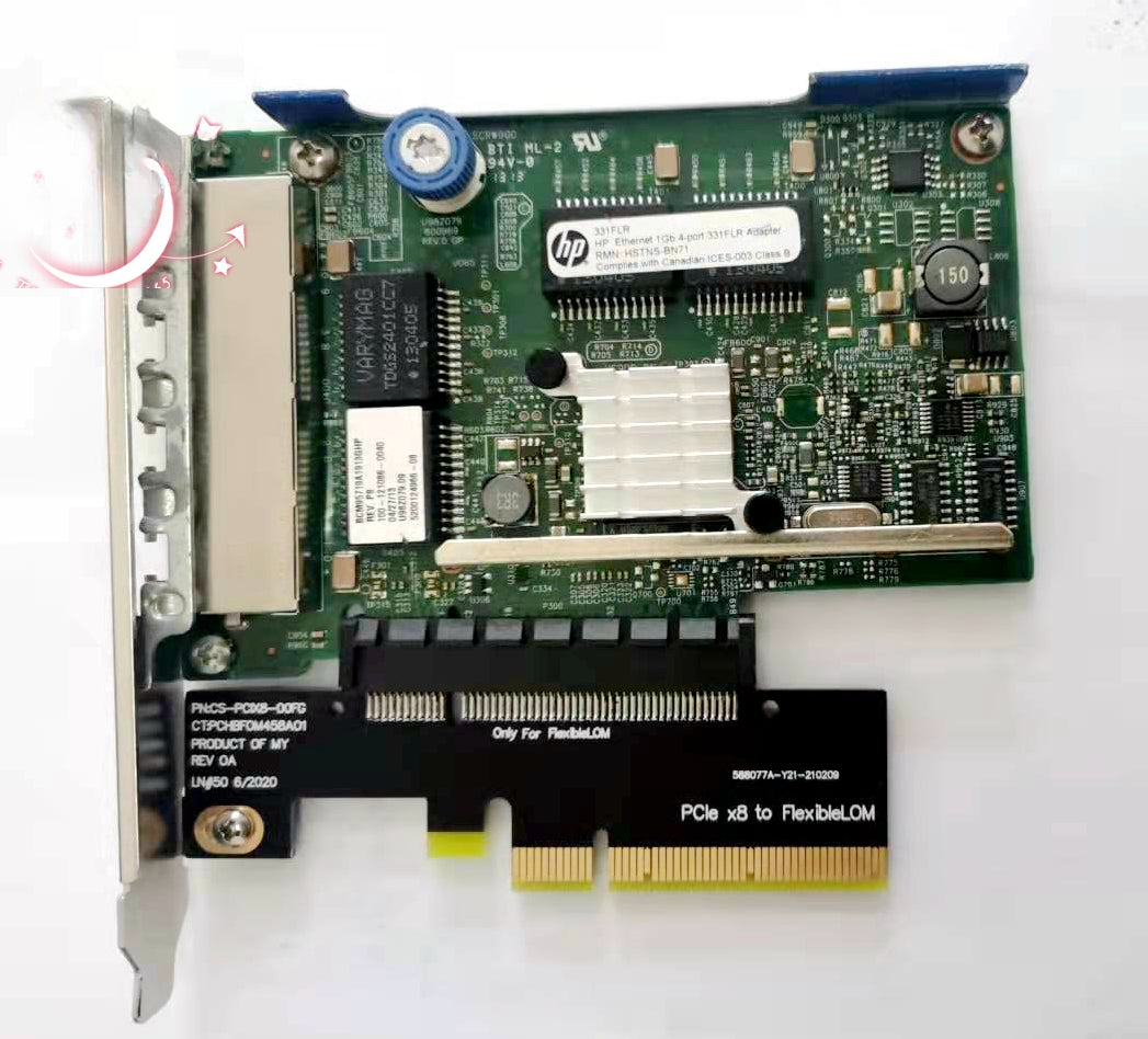 forHP HP Flom Riser card 561flr 331flr 366flr 544flr HP FlexibleLOM 2Port GbE 331FLR 366FLR 544FLR 561FLR-