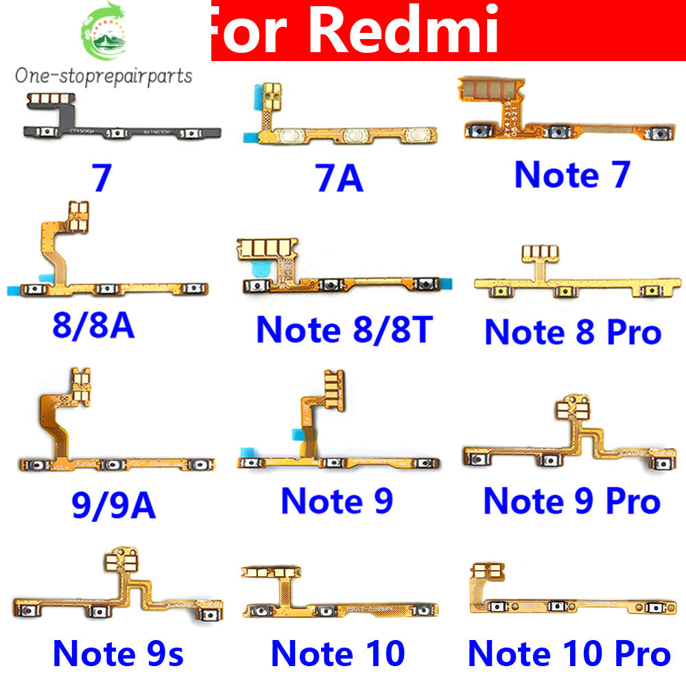 Power ON OFF Volume Camera Key Button Switch Flex Cable For Xiaomi Redmi 7 7A 8 8A 9 9A Note 7 8 8T 9 10 Pro 9s MI 10T Lite 10 Xiaomi  Xiao mi phone repair parts
