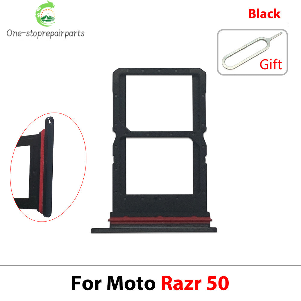 New For Motorola Moto Razr 40 50 Ultra 5G 2020 SIM Card Slot SD Card Tray Holder Adapter Motorola phone repair parts