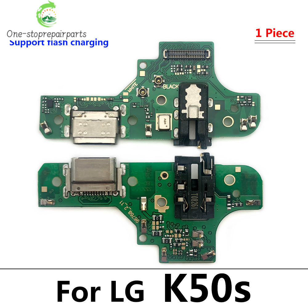 New USB Charging Port Board Flex Cable Connector For LG K8 Plus K22 K41S K42 K51 K50S K51S K52 K61 Microphone Module   LG phone repair parts