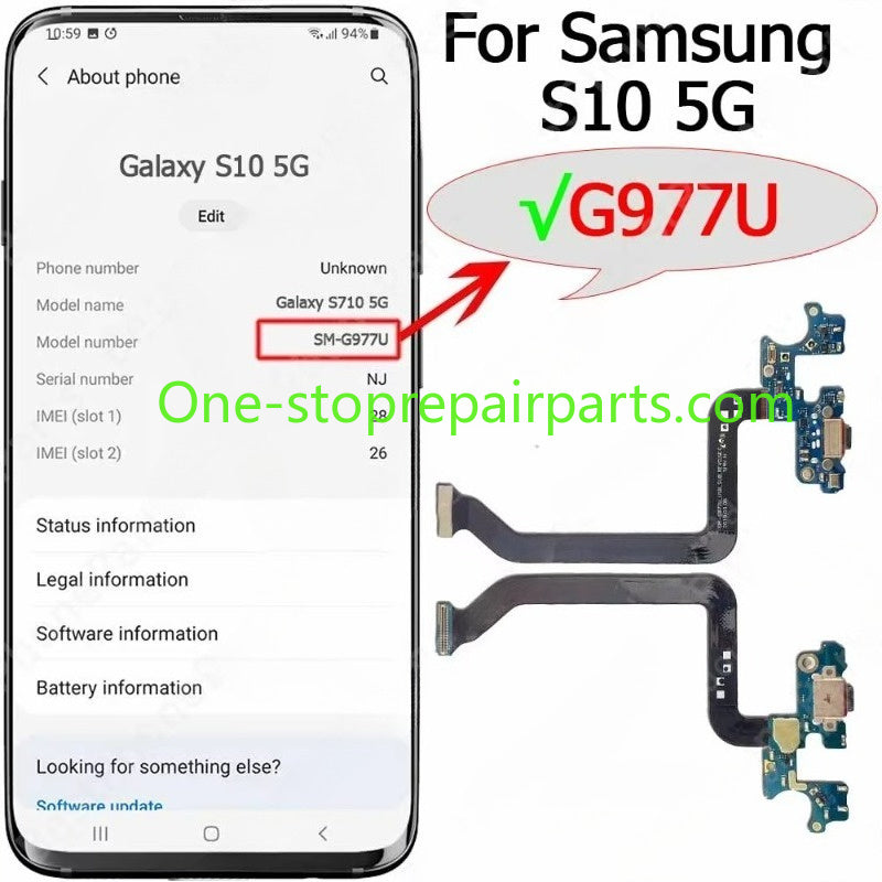 Charge Board For Samsung Galaxy S9 Plus S9+ S10 Lite 5G G960 G965 G977 G770 Charging Port Plate Usb Connector Flex Cable Samsung phone repair parts