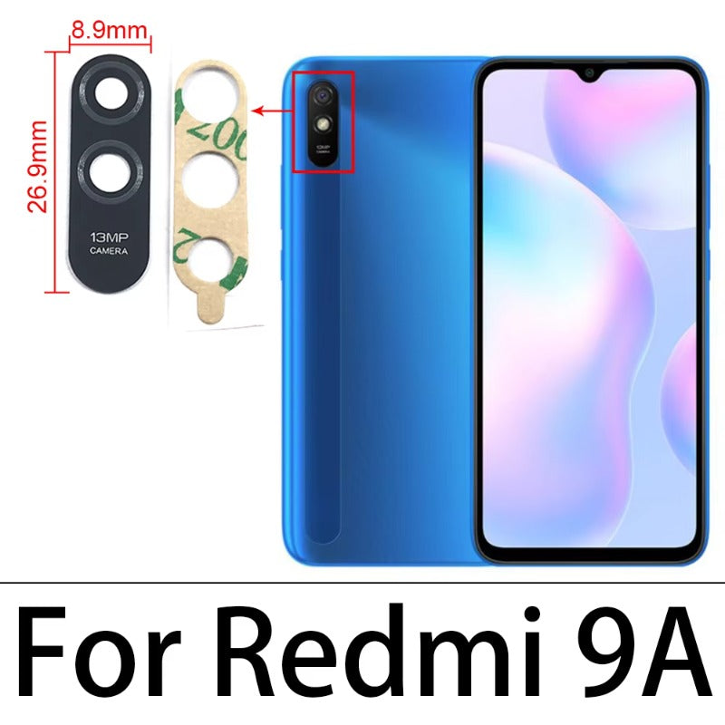 Rear Camera Glass Lens For Xiaomi Redmi 6 6A 7 7A 8 8A 9 9A 9C 9T 10 10A 10C 12 12C 13 13C 4G 5G Camera Glass Replacement Parts Xiaomi  Xiao mi phone repair parts