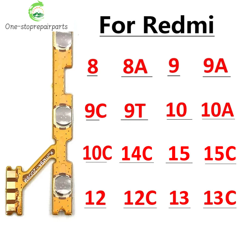 New For Xiaomi Redmi 9 10 9A 8 8A 10A 10C 12C 9C 9T 12 13 13C 14C 15 15C Power Volume Button Key Flex Cable Repair Parts  Xiaomi  Xiao mi phone repair parts