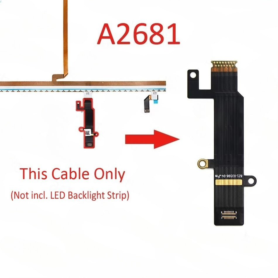 New A2681 LCD Backlitght Flex Cable Repair for Macbook Air M2 13.6" LCD Screen Display Backlight Cable 821-03598-04 2022 Year Macbook repair parts