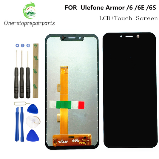 NEW Original 6.2" For UleFone Armor 6 6E 6S LCD Display + Touch Screen Digitizer Assembly Replacement Armor6 glass Film Other Brand Phone repair parts