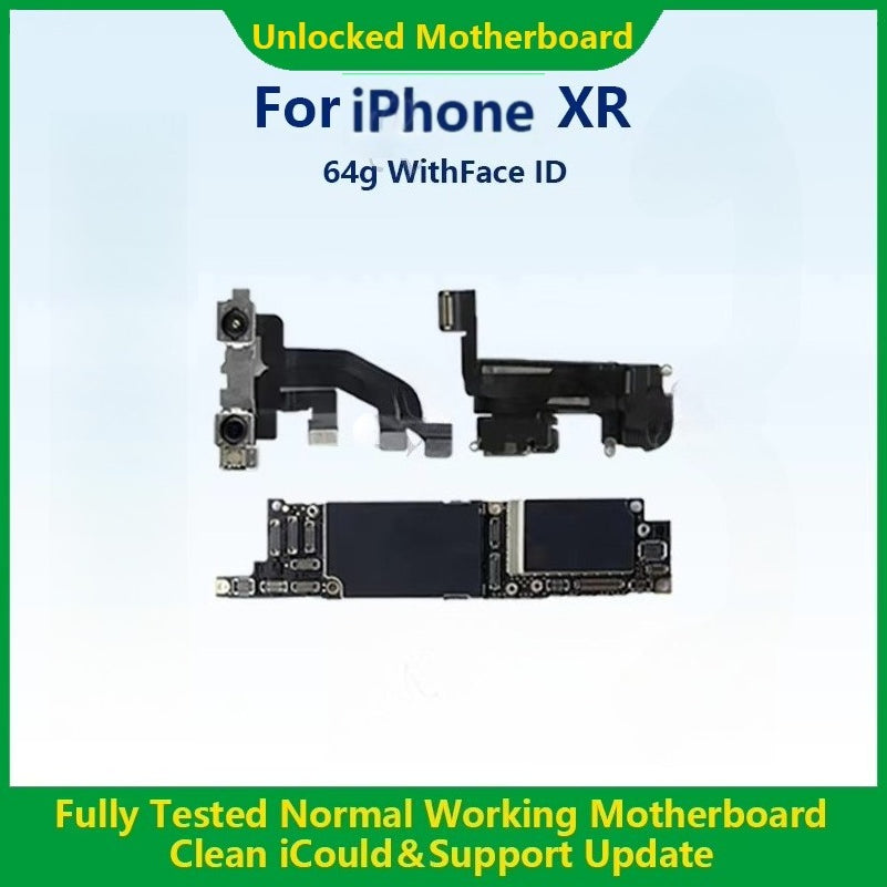 100%Working Mainboard For iPhone X/XR/XS Max With Face ID Fully Tested Cleaned iCloud And Unlocked Motherboard Fast Shipping  iPhone phone repair parts