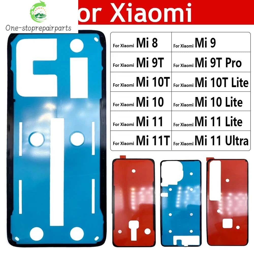 New For Xiaomi Mi 8 9 9T 10 10T 11 11T 12 Pro Lite Note 10 Lite Back Battery Cover Door sticker Adhesive glue tape Xiaomi  Xiao mi phone repair parts