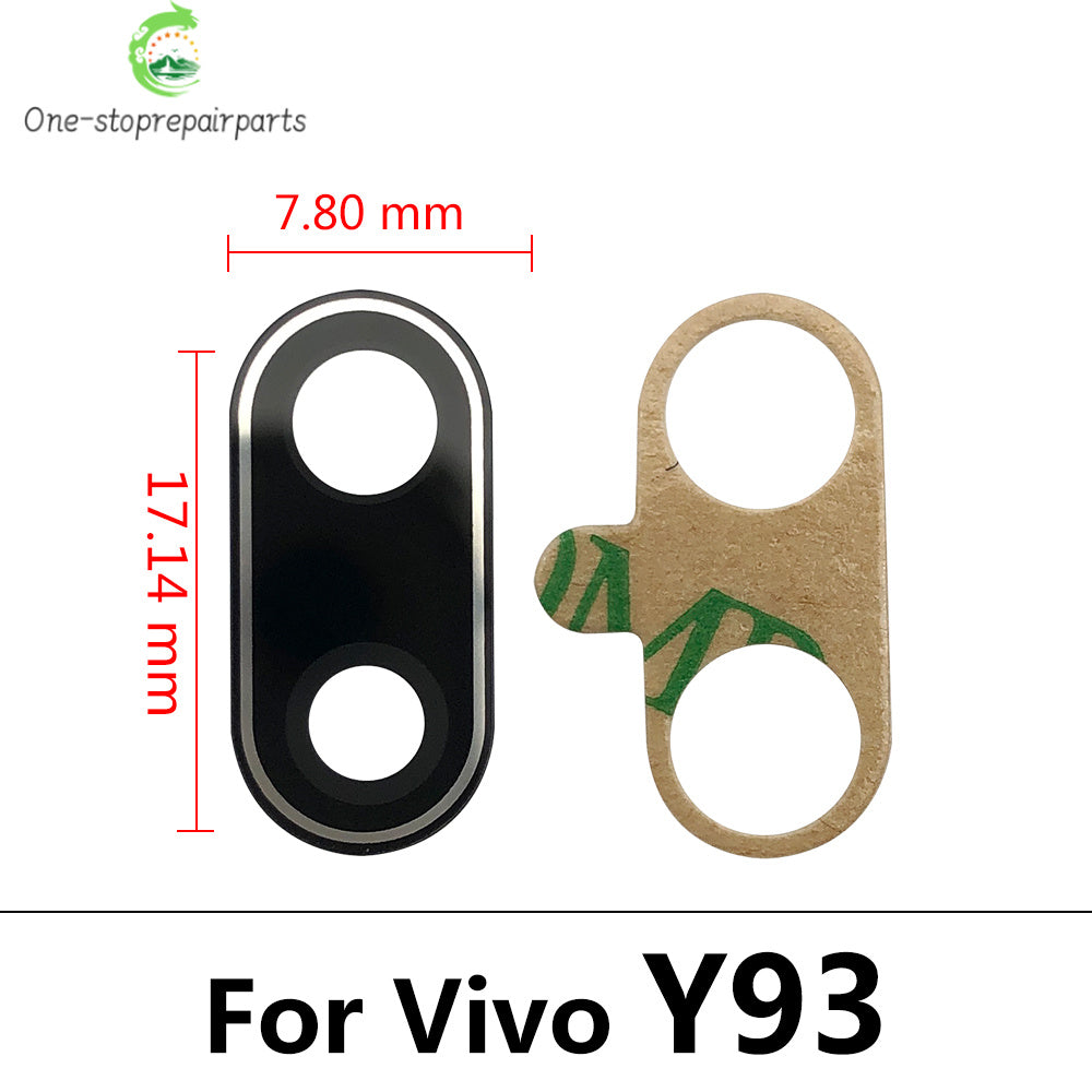 10Pcs/Lot, Back Rear Camera Glass Lens With Adhesive For Vivo IQOO 3 U3 Z1 S7 S9 S9e V17 X21 X50 Y9S Y20 Y31 Y51 Y51S Y73S Y93S Vivo phone repair parts