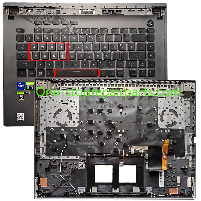 Upper top case keyboard assembly for ASUS ROG Strix Scar 16 ROG Strix 7 8 G16 G614JV-AS73 SCAR 16 G614J G614P G634J 2023 2024 year Palmrest keyboard assembly ASUS laptop repair parts