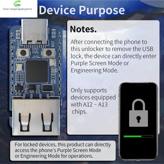 RP2350-USB-A USB Port Mini Development Board Based on Raspberry Pi RP2350A for iPhone Entering DFU / PWN Mode Professional Repair Tools