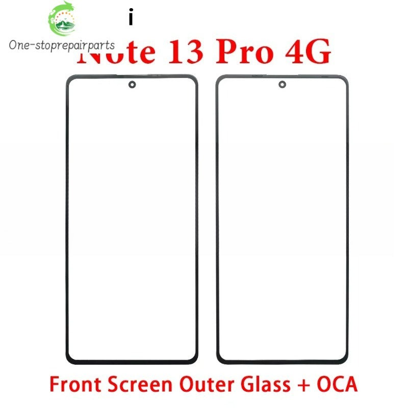 New Screen Front Outer Glass + OCA For Xiaomi Redmi Note 10 10s 11 11s 12 12s 13 Pro Plus 4G 5G Screen Touch Panel Glass Xiaomi  Xiao mi phone repair parts