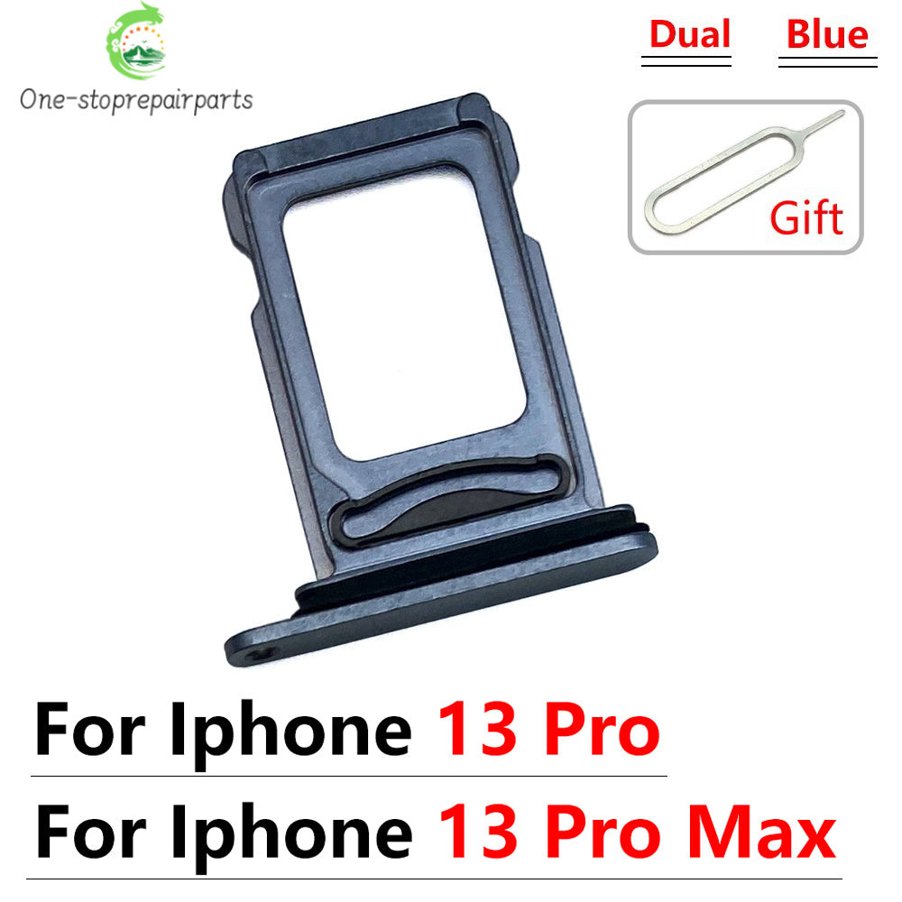 10Pcs New For iPhone 13 Pro 13Pro Max Mini Dual SIM Card Tray Slot Holder Adapter Accessories iPhone phone repair parts