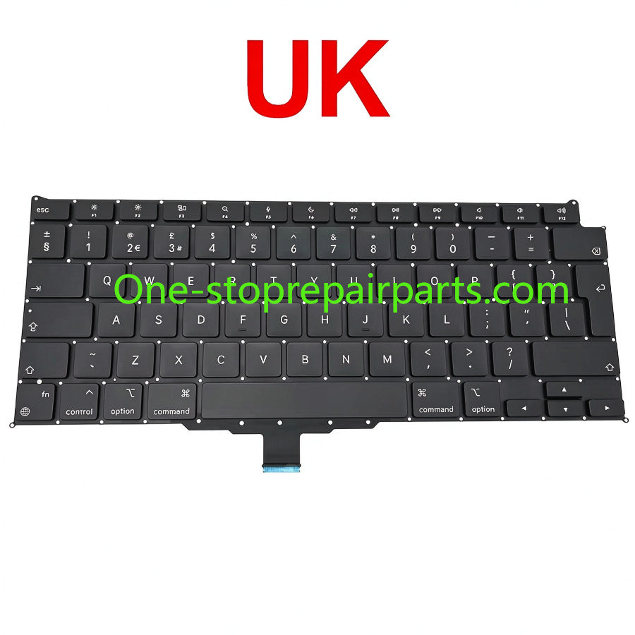 New Laptop A2337 Keyboard For Macbook Air 13" M1 A2337 Keyboard Replacement US UK FR SP IT DE RU AE Layout 2020 Year Macbook repair parts