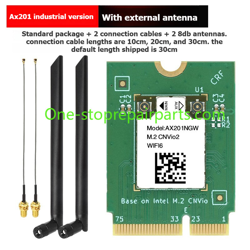 Laptop computer Wifi Card for Intel 9560NGW AX203NGW AX201NGW AX211NGW  Killer1675I 1650I 1550I 9462 9461NGW CNVio IPEX4 WIFI6E Wi-Fi 6E Bluetooth 5.3 Wireless Card