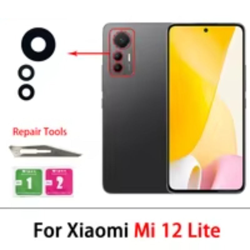 Rear Back Camera Glass Lens For Xiaomi Mi 10 10T 11 11T 12 12T 13 14 14T 15 15T Pro Lite Pro 5G Camera Lens With Adhesive Xiaomi  Xiao mi phone repair parts
