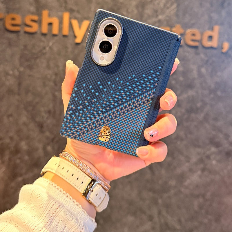 Magnetic suction [Kevlar pattern] suitable for Samsung ZFold8 Ultra folding mobile phone case galaxy zfold8ultra heart world carbon fiber pattern double central axis all-inclusive anti-drop protective case Phone accessories