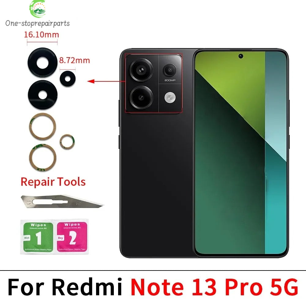 New Camera Glass For Xiaomi Redmi Note 11 12 13 14 Pro Plus 4G 5G Rear Back Camera glass Lens With Glue Adhesive  Xiaomi  Xiao mi phone repair parts