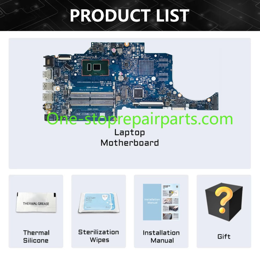 For HP Mainboard 6050A2992901 Laptop Motherboard Pavilion 14-CK 14-CF CPU i3 i5 i7 100% Tested HP laptop repair parts