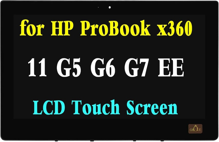 L83960-001 11.6" 1366 x 768 HD LCD Top Cover Hinge touch screen display Assembly For HP ProBook X360 11 G5 G6 G7 EE G5-26M78US L83962-001 806146-3J3 M48768-001 Display LCD LED Monitor Panel HP laptop repair parts