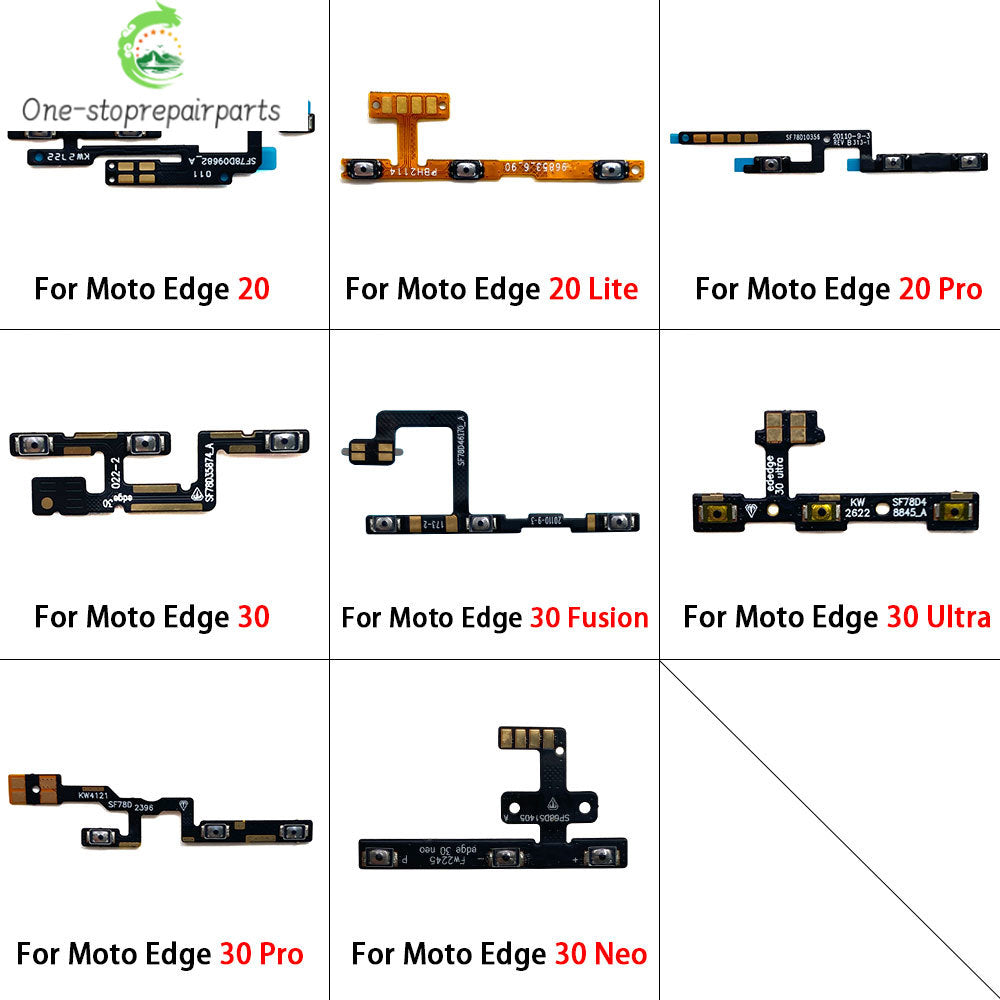 Power On Off Volume Button Flex Cable For Motorola Moto Edge 20 30 40 50 Pro Lite 30 Neo Ultra Fusion Plus Motorola phone repair parts