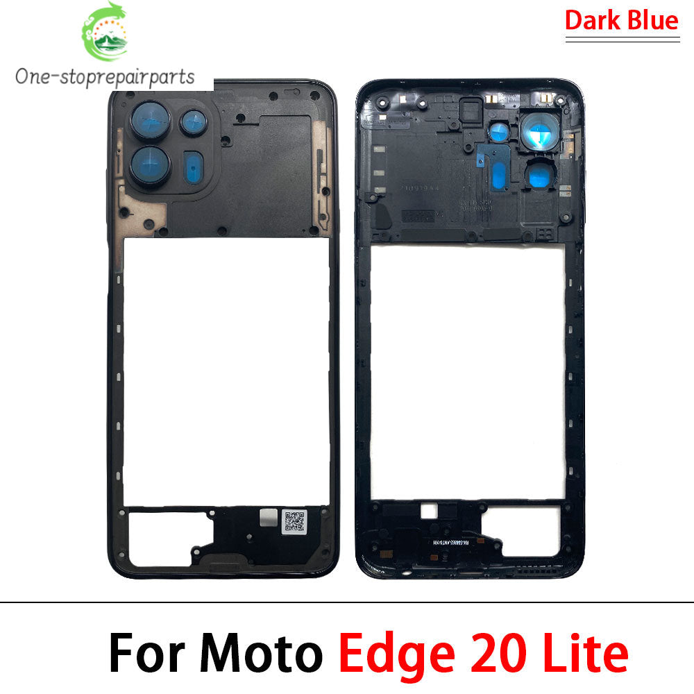 New Middle Frame Cover For Motorola For Motorola Moto E22 E32 E13 E22i Edge 20 Lite Middle Housing with Lens Frame Parts Motorola phone repair parts
