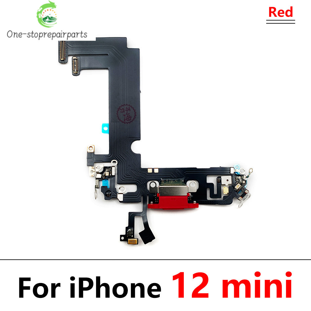 New USB Charging Port Charger Board Flex Cable For iPhone 12 Pro 12Pro Max Mini Dock Connector With Microphone iPhone phone repair parts