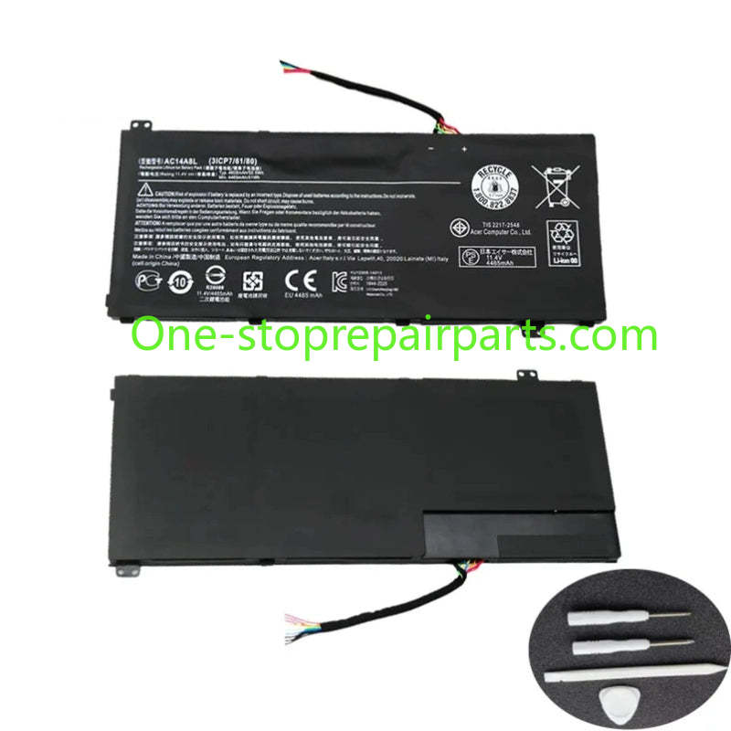 Replacement Battery for Acer Nitro3 VX5-591G N16C7 V15 AC14A8L V15 Nitro series MS2391 Aspire VN7-571 VN7-571G VN7-591 VN7-591G VN7-791 VN7-791G VN7-591G-74SK battery