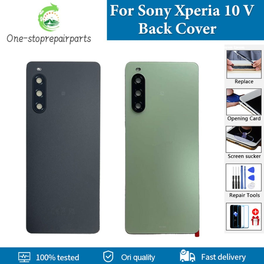High Quality Back Cover For Sony Xperia 10 V Back Battery Cover Rear Case Housing Door With Lens For Sony x10 v Replacement Sony phone repair parts