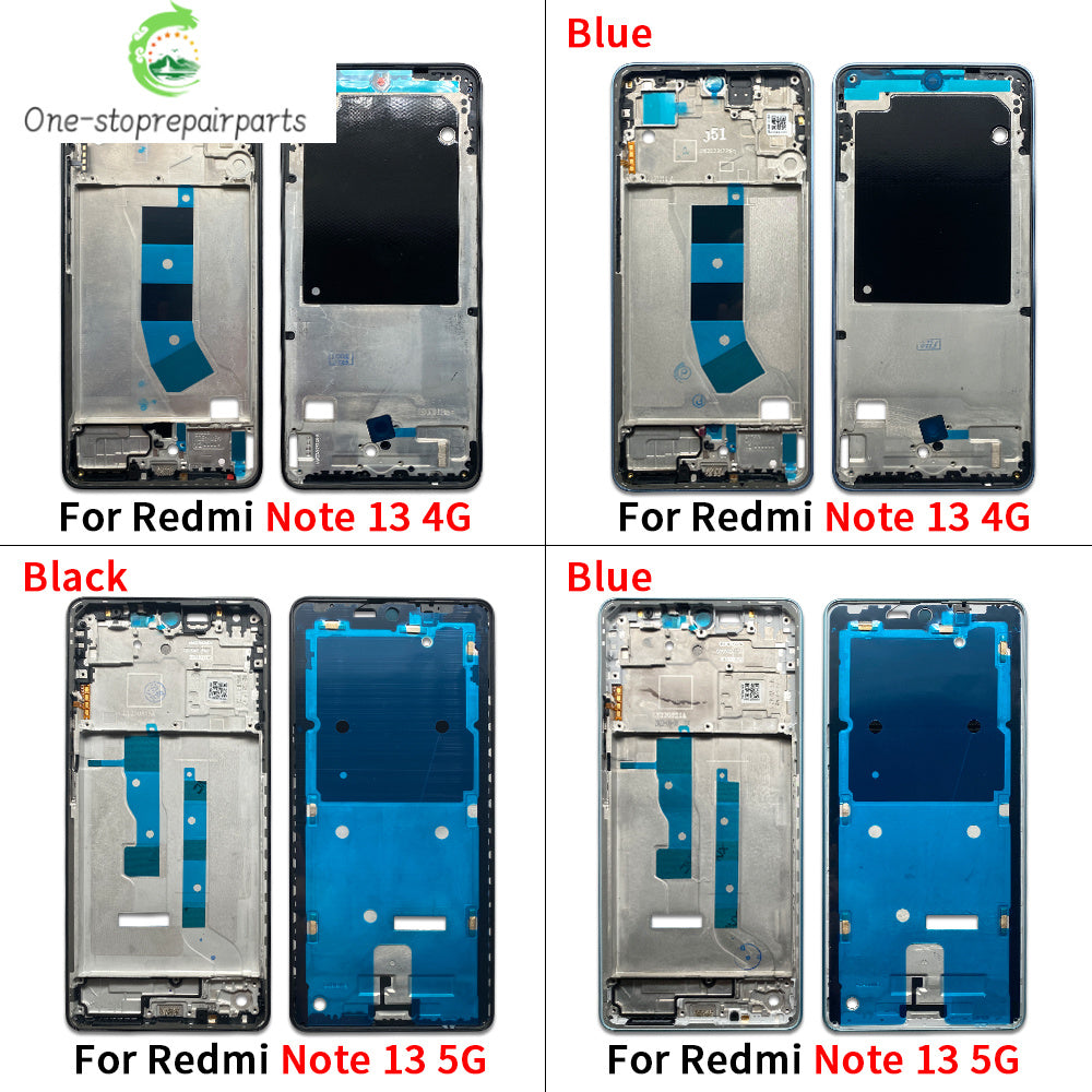 New For Xiaomi Redmi Note 13 Pro Plus 4G 5G Front Housing LCD Frame Screen Bezel Holder Xiaomi  Xiao mi phone repair parts