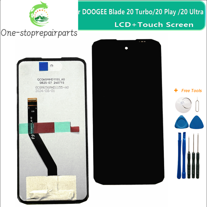 New 6.56Inch Origina Touch Screen+1612x720 LCD Display Assembly Replacement For Doogee Blade 20/20 Turbo/20 Play /20 Ultra Phone Doogee phone repair parts
