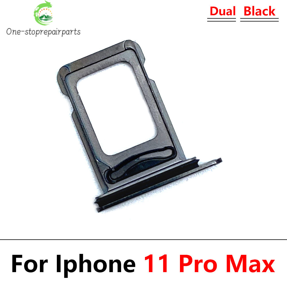 New For iPhone 11 Pro 11Pro Max Dual SIM Card Tray Slot Holder Adapter Accessories iPhone phone repair parts