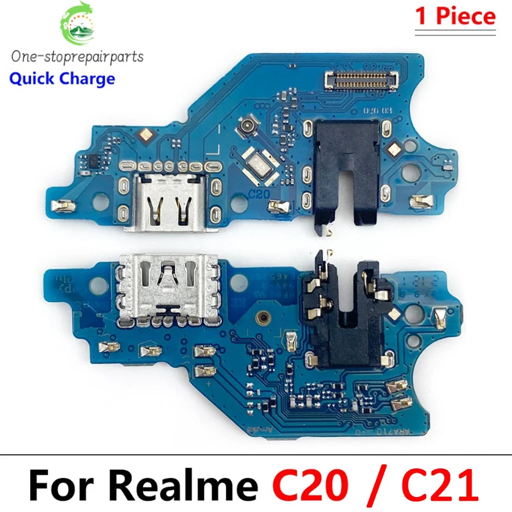 10Pcs, USB Charge Connector Charging Board Port Flex Cable For OPPO Realme C31 C25 C35 C55 C65 C51 C61 C71 C53 C63 C73 C67 4G 5G Realme phone repair parts