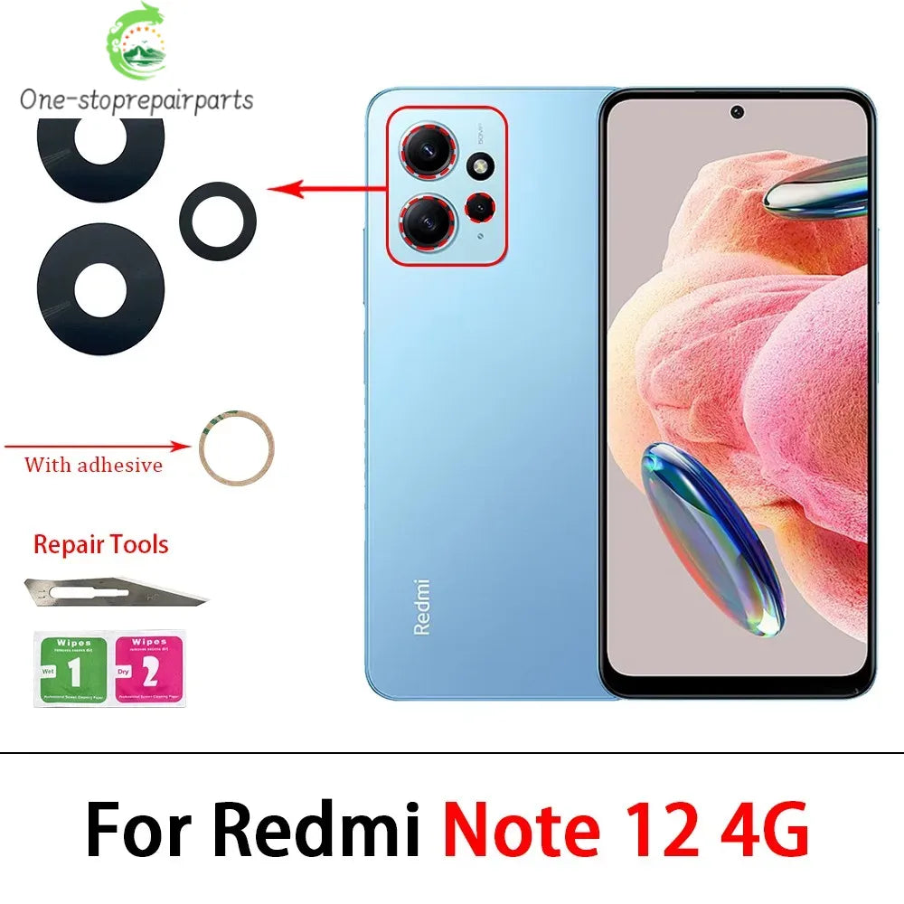 New Camera Glass For Xiaomi Redmi Note 11 12 13 14 Pro Plus 4G 5G Rear Back Camera glass Lens With Glue Adhesive  Xiaomi  Xiao mi phone repair parts