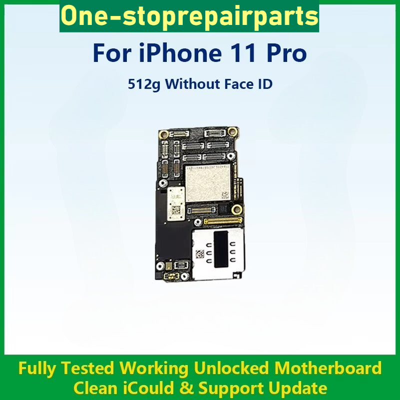 For iPhone 11 Pro With Face ID Unlocked Motherboard Cleaned iCloud Fully Tested Mainboard Compatible With 11 Pro Fast Shipping iPhone phone repair parts
