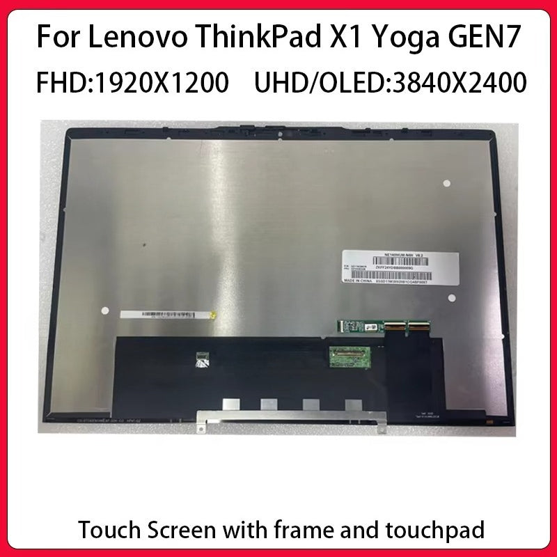 For Lenovo ThinkPad X1 Yoga 7th Gen7 Touch Screen OLED WQXGA 3840/2400 40pin WUXGA 1920/1200 EDP 30PIN X1 Yoga 7 GEN LCD Assembly Lenovo laptop repair parts