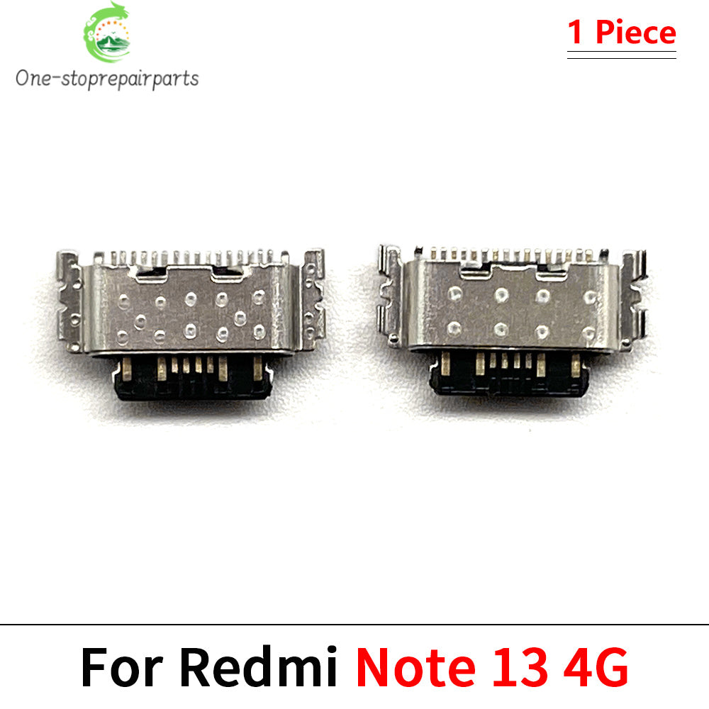 100Pcs, USB Charging Port Connector Charge Jack Socket Dock For Xiaomi Redmi Note 9 9s 10 10s 11 11s 12 12s 13 Pro Plus 4G 5G  Xiaomi  Xiao mi phone repair parts