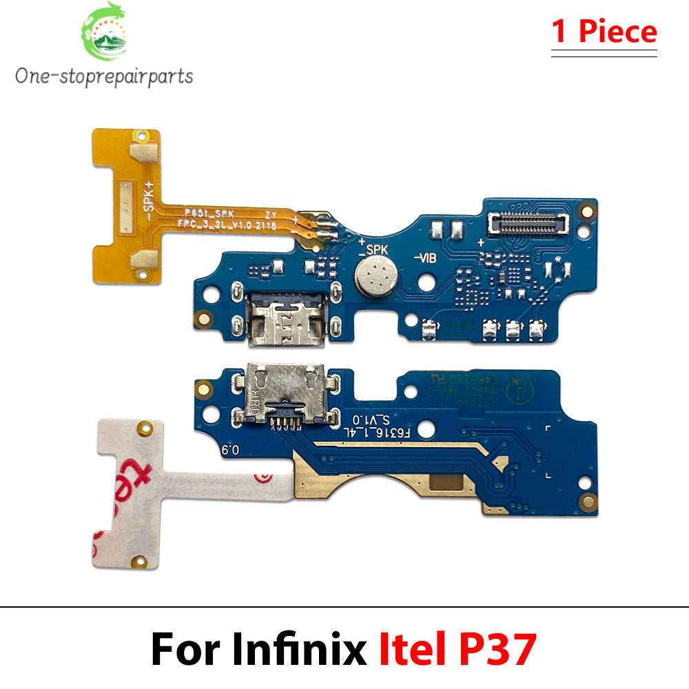 10Pcs, USB Charging Port Dock Charger Connector Board For Itel A58 A60 A60s A70 P40 P65 P36 P33 P37 P38 S23 Vision 1 3 5 Plus   Itel phone repair parts