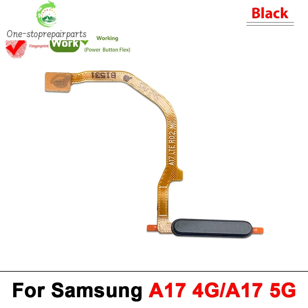 Fingerprint Sensor Flex Touch ID + Power On / Off Button Key Flex Cable For Samsung A12 A13 A14 A15 A16 A17 A22 A23 A25 A26 A32 Samsung phone repair parts